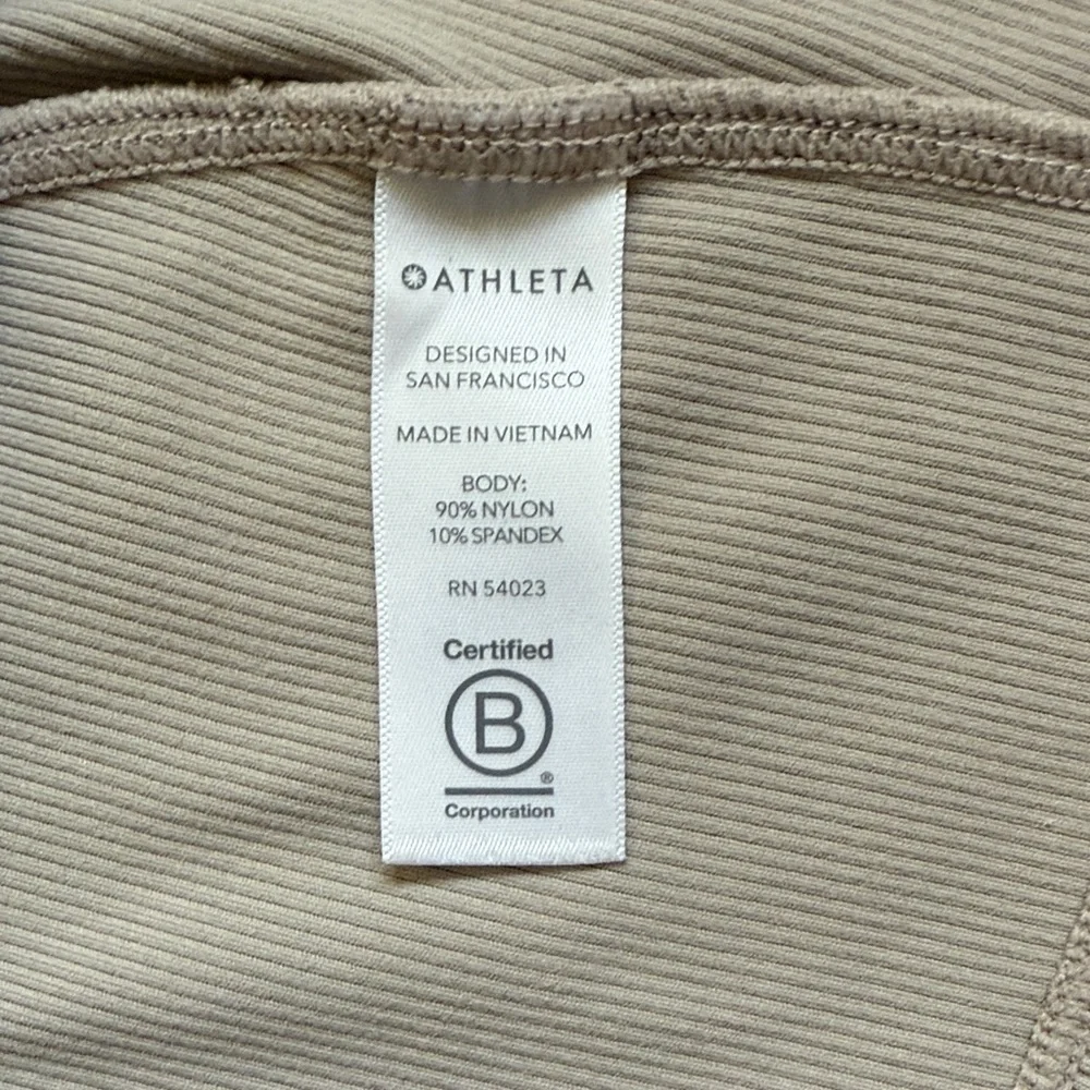 Athleta Ribbed Tan Crop Top - Picture 4 of 4